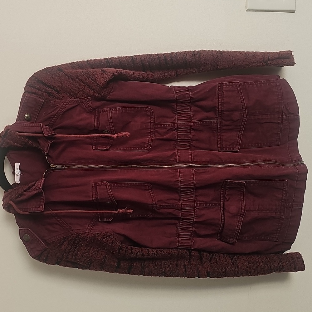 Maurices Maroon Utility Jacket